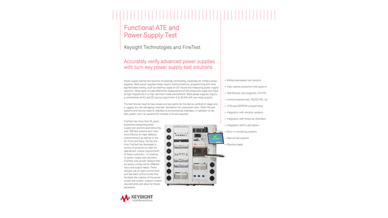 Functional ATE and Power Supply Test